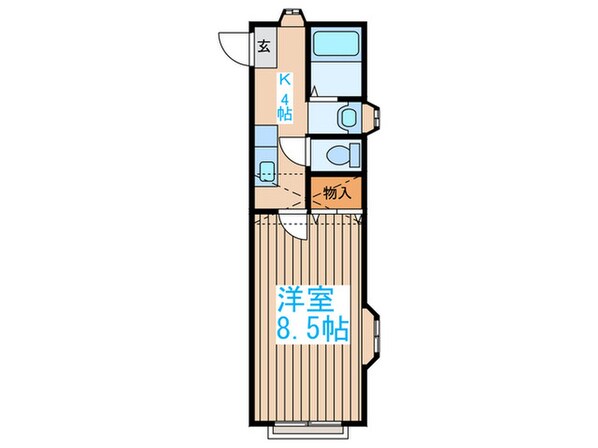 ホワイトキャッスル遠見塚15番館の物件間取画像